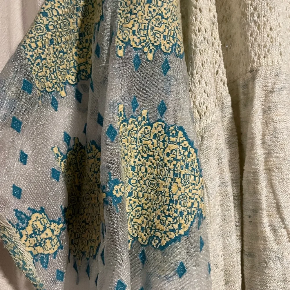 Free People Pointelle Breeze Sweater Top— Size Large; EUC - Picture 15 of 16